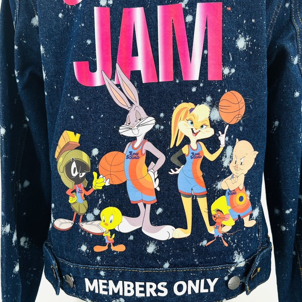 NWT Members Only Women's Space Jam Legacy Looney Tunes Squad Blue Jacket Size M - Picture 4 of 11